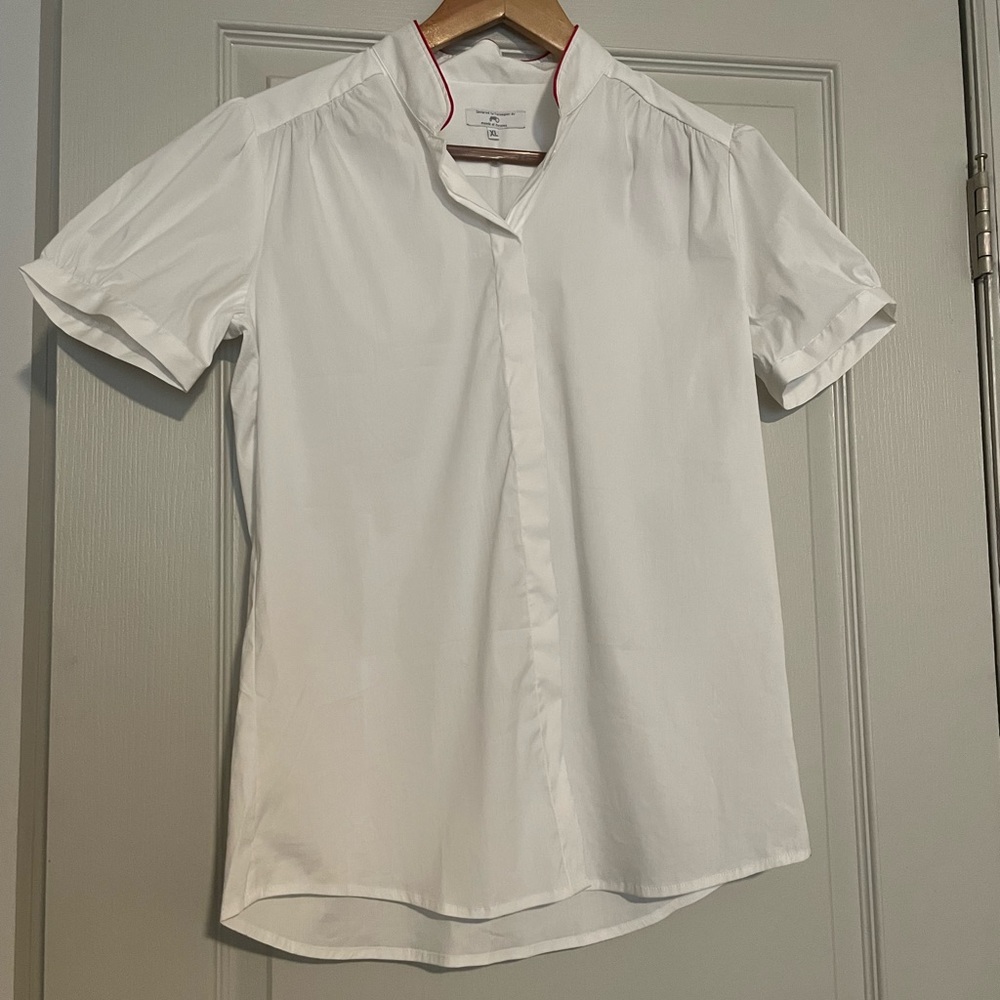Crisp white short sleeve button down - Sz XL